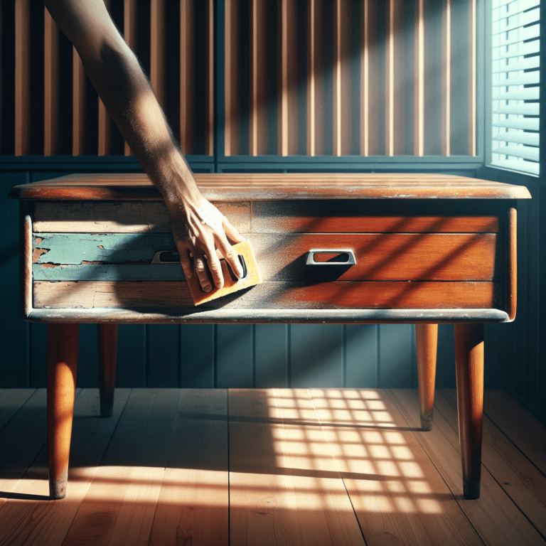 Invest in the Past: Sanding Old Mid-Century Tables for a Fresh New Look